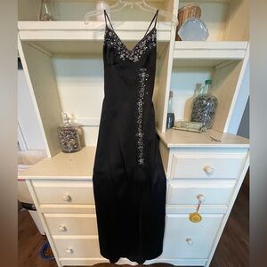 Masquerade Black Sequin Slip Dress